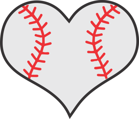 480x412 Collection Of Free Vector Heart Baseball. Download On Ubisafe