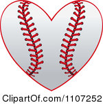 150x154 Baseball Heart Vector Clipart