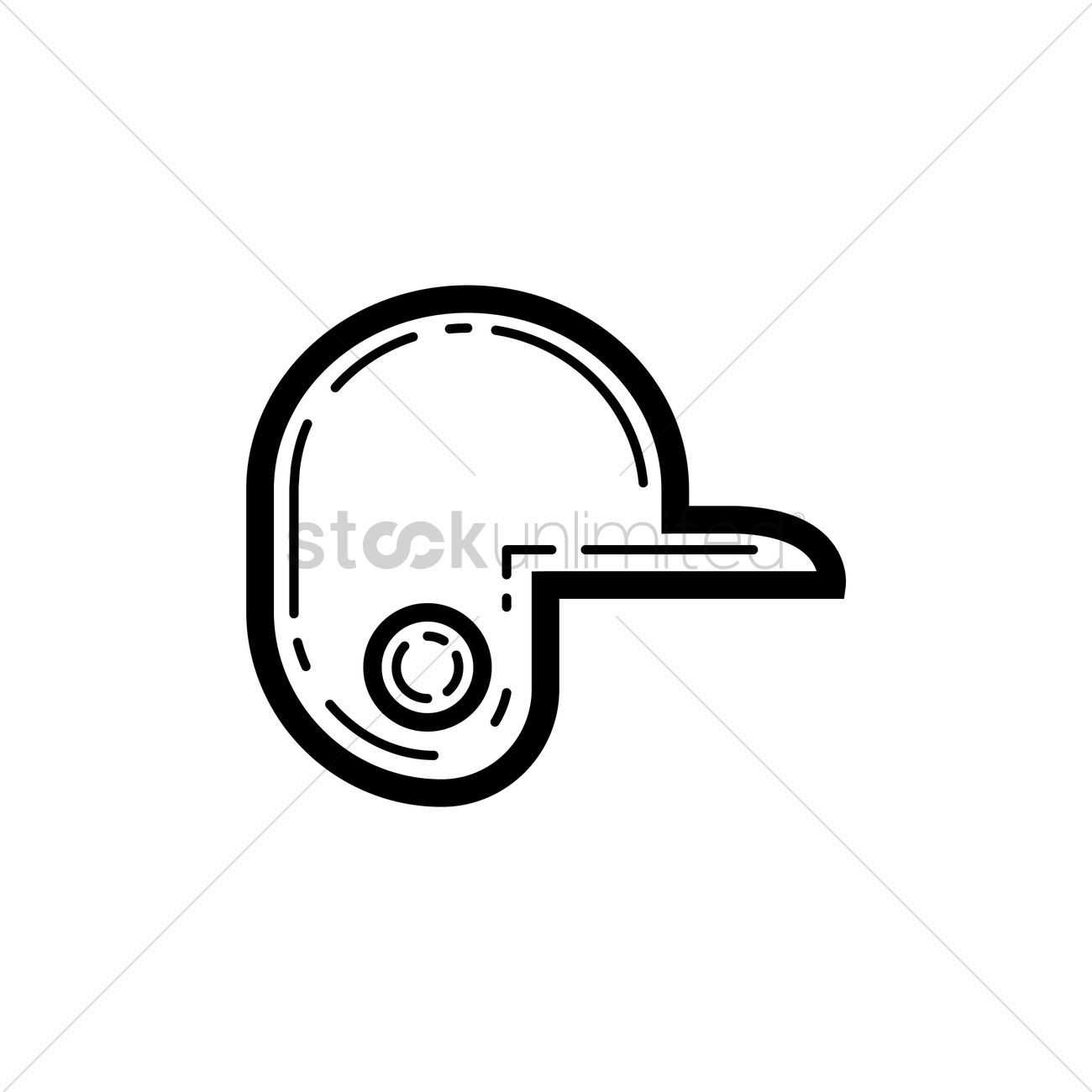 1300x1300 Baseball Helmet Vector Image