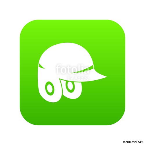 500x500 Baseball Helmet Icon Digital Green Stock Image And Royalty Free