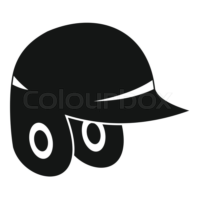 800x800 Baseball Helmet Icon. Simple Illustration Of Baseball Helmet