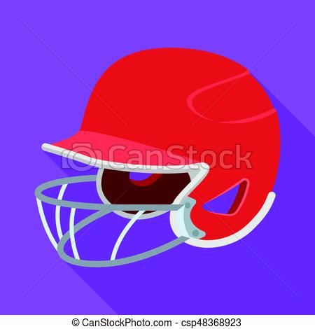 450x470 Baseball Helmet. Baseball Single Icon In Flat Style Vector Symbol
