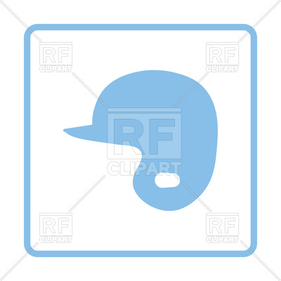 400x400 Blue Frame Design Of Baseball Helmet Icon Vector Image Vector