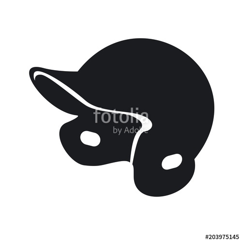 500x500 Vector Illustration Baseball Helmet Icon Stock Image And Royalty