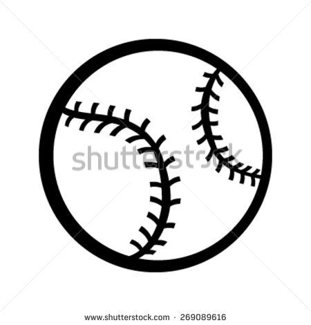 450x470 Baseball Line Art Group With Items