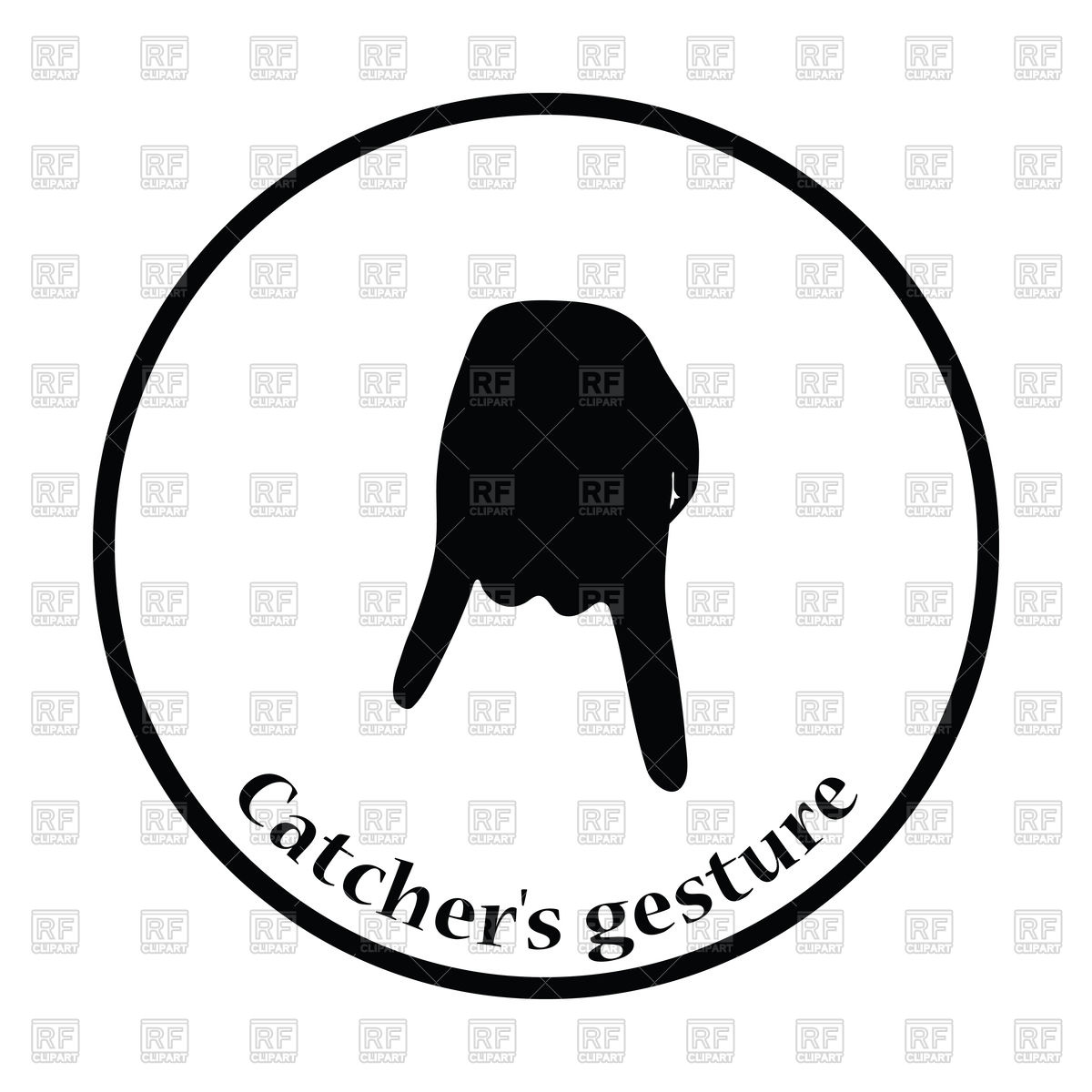 1200x1200 Baseball Catcher Gesture Icon Vector Image Vector Artwork Of
