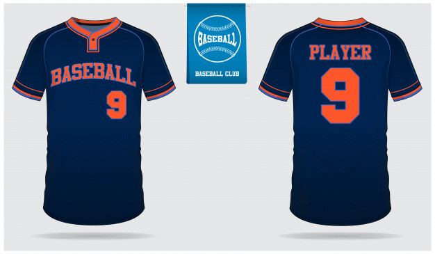 626x365 Baseball Jersey Template Design. Vector Premium Download