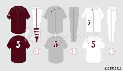 500x288 Baseball Jersey Vector Templates Various Uniform Styles