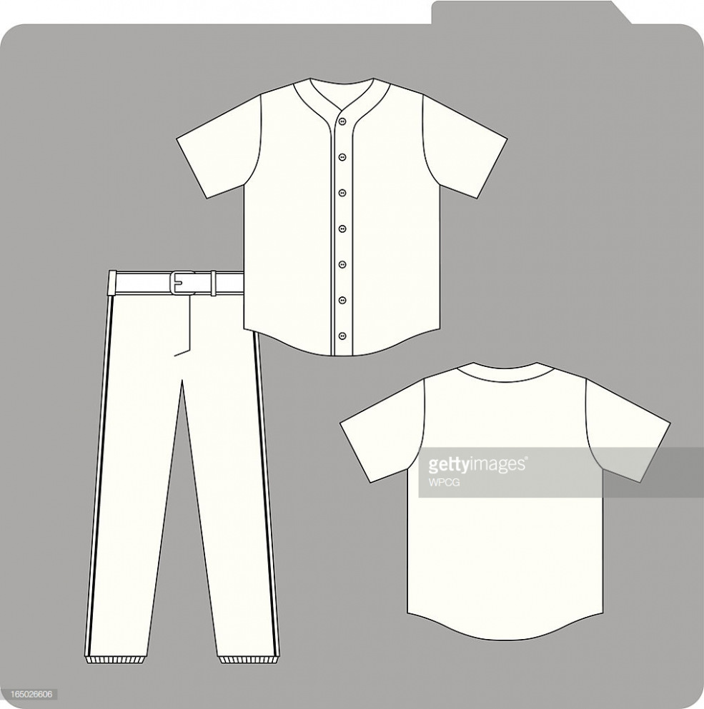 985x993 Free Download Baseball Uniform Template Vector Art Top Template