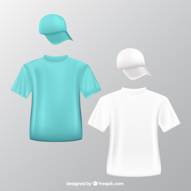 626x626 T Shirts And Baseball Caps Vector Free Download