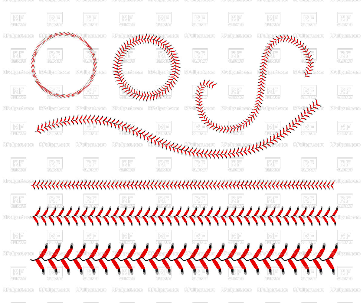 1200x1002 Lace From Baseball Set Vector Image Vector Artwork Of Sport And