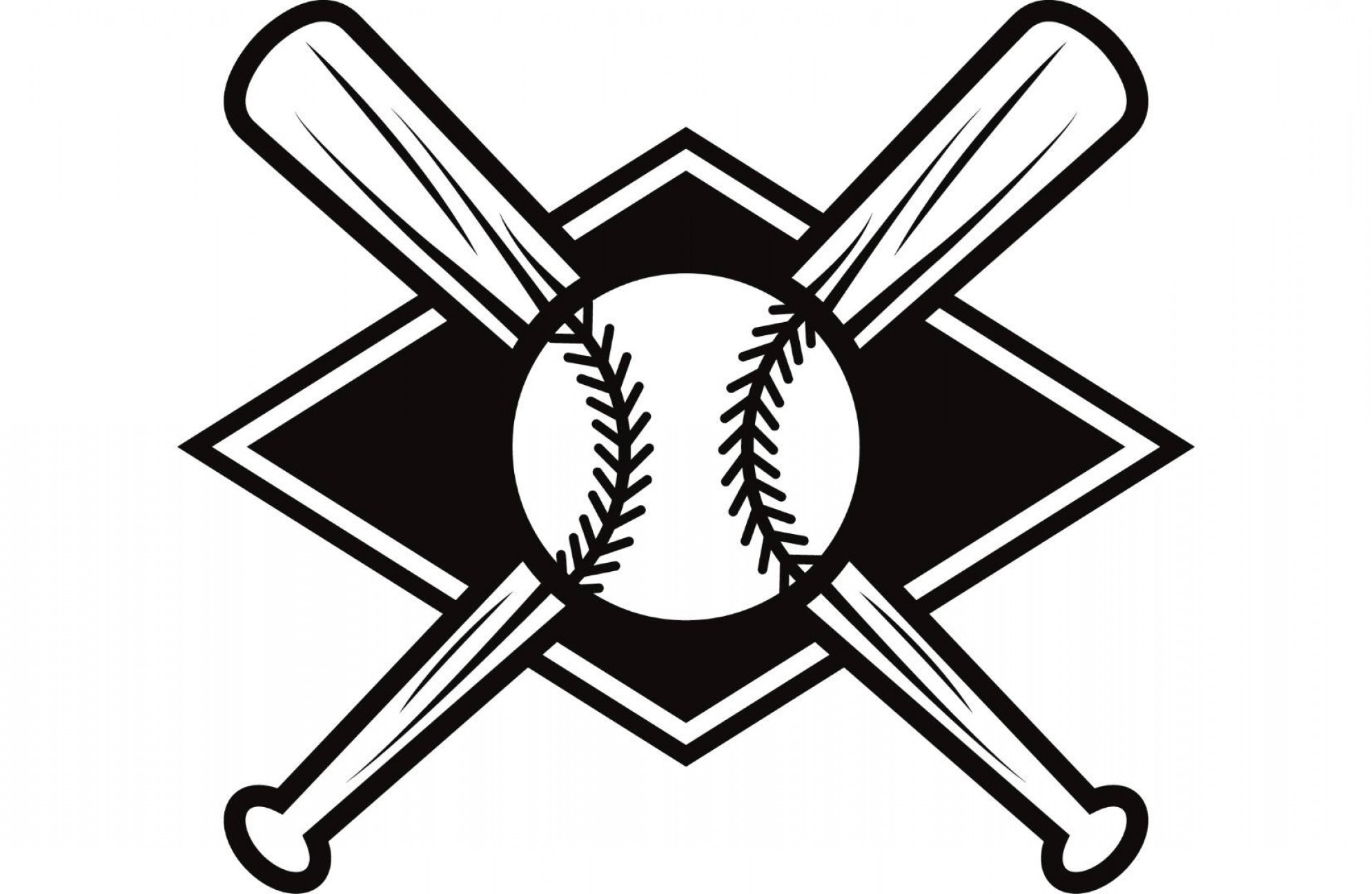 1988x1296 Baseball Logo Bats Crossed Ball Shopatcloth