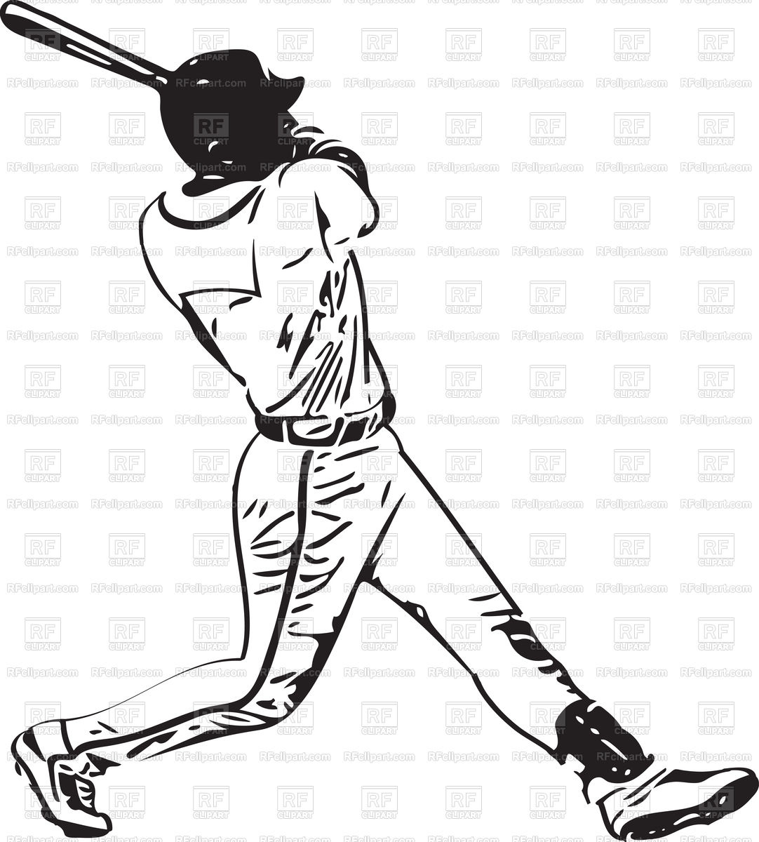 1082x1200 Baseball Player Playing Vector Image Vector Artwork Of People