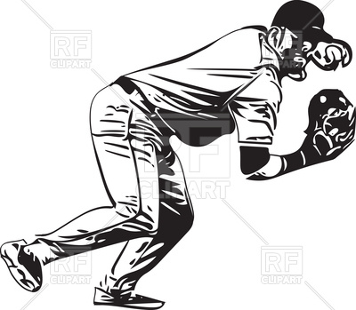 400x349 Illustration Of Baseball Player Vector Image Vector Artwork Of