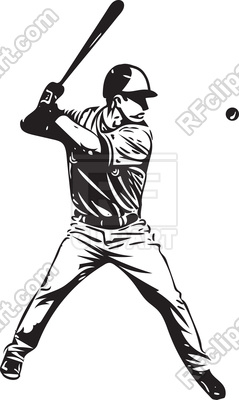 239x400 Illustration Of Baseball Player Playing Vector Image Vector