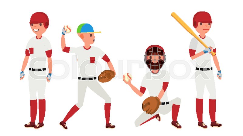800x450 Sport Baseball Player Vector. Classic Uniform. Player Pitching On