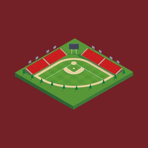490x490 Baseball Stadium Isometric Vector