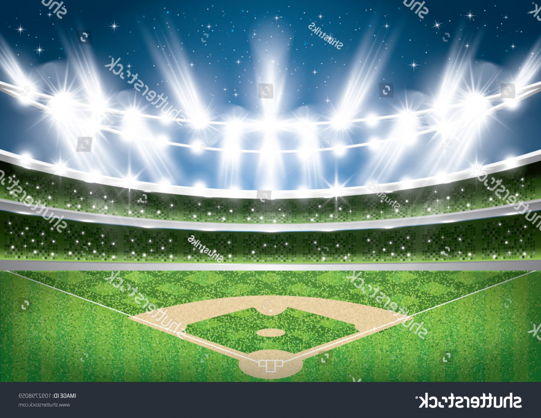 1800x1390 Baseball Stadium Neon Lights Arena Vector Shopatcloth