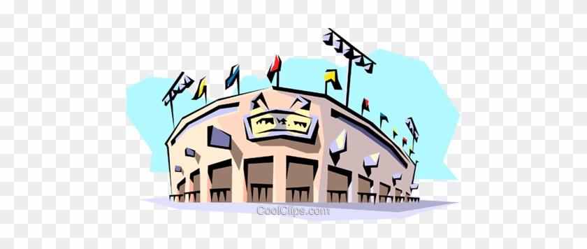 840x356 Baseball Stadium Royalty Free Vector Clip Art Illustration
