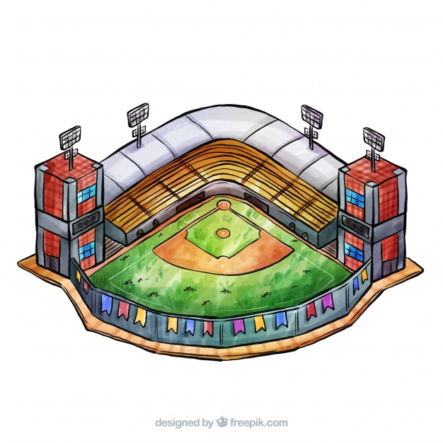 626x626 Baseball Stadium In Isometric Style Vector Free Download