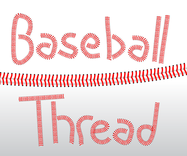 600x500 Baseball Threads Vector Illustrator Brushes 123freevectors