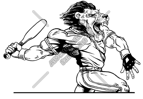 500x348 Baseball Lion Clipart And Vectorart Sports Mascots
