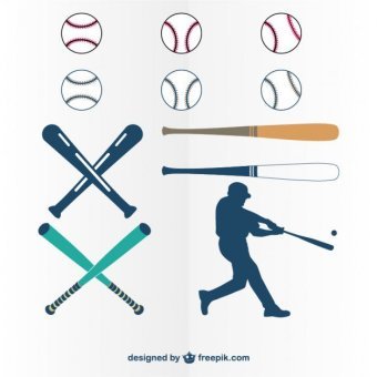 340x340 Free Baseball Vector Art 3
