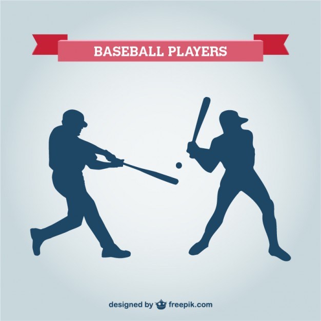 626x626 Baseball Player Silhouettes Free Vector 123freevectors