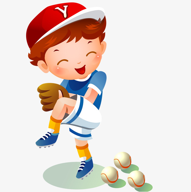 650x651 Kids Playing Baseball Vector, Baseball Clipart, Children Cartoon