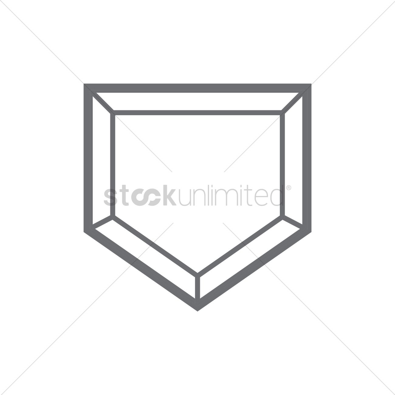 1300x1300 Baseball Home Plate Vector Image
