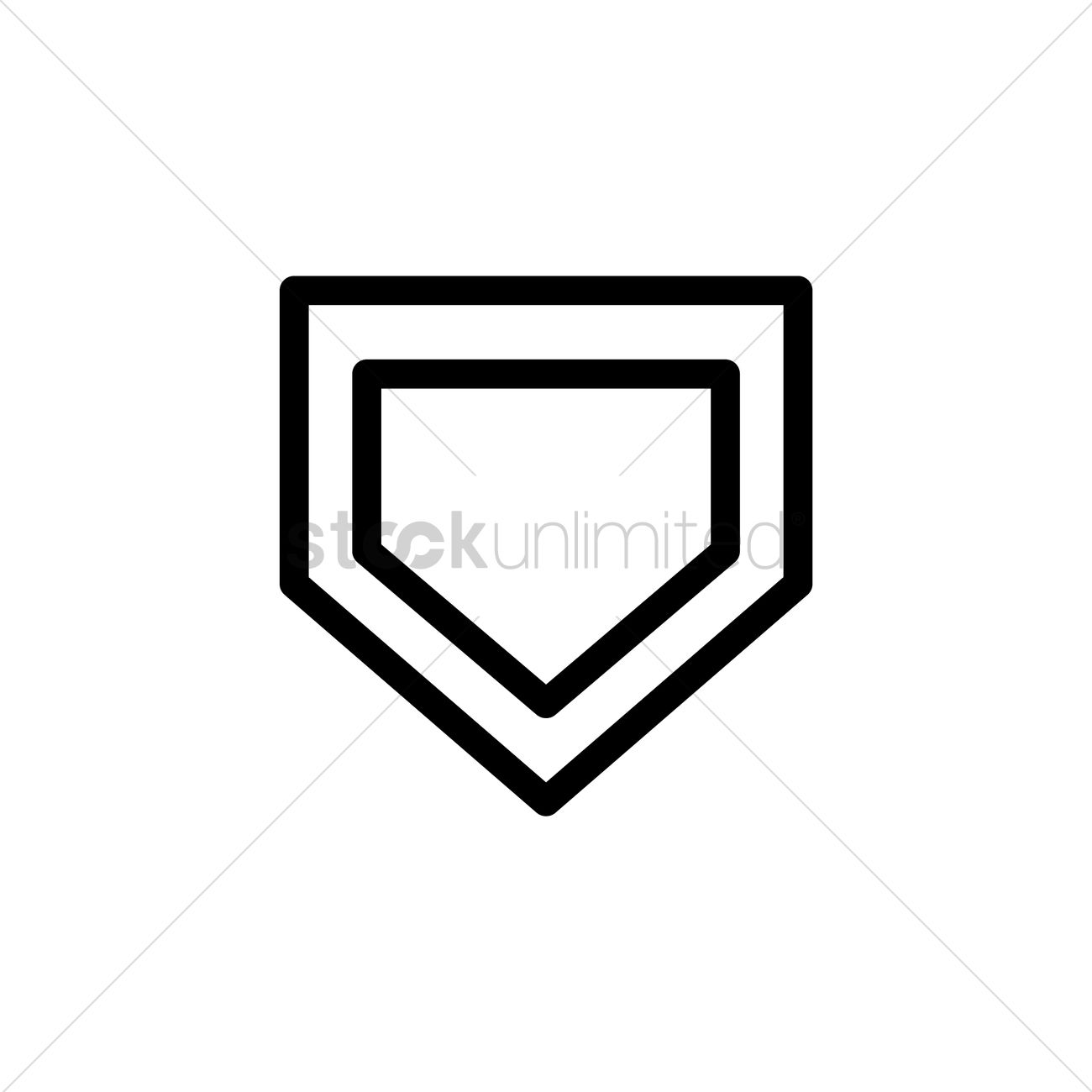 1300x1300 Baseball Home Plate Vector Image