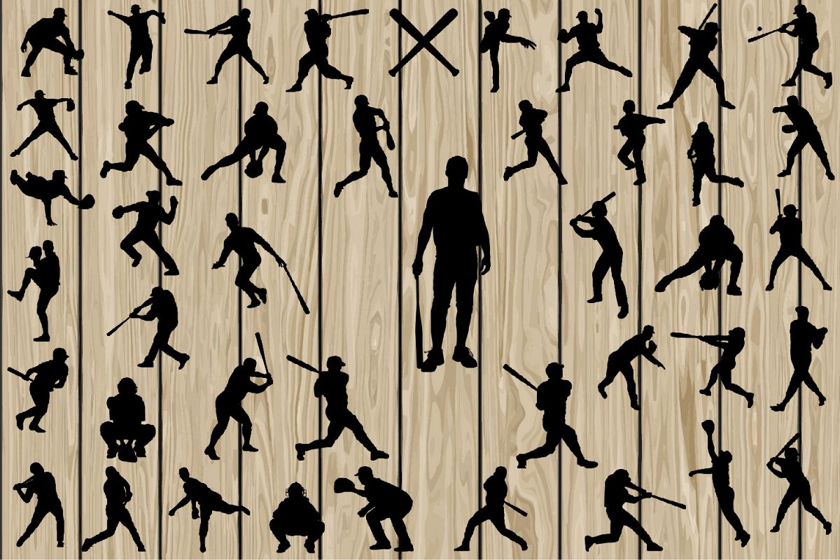 1200x800 43 Baseball Silhouette Svg, Baseball Vector, Baseball Dxf