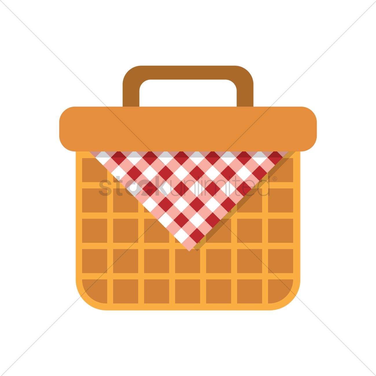 1300x1300 Picnic Basket Vector Image