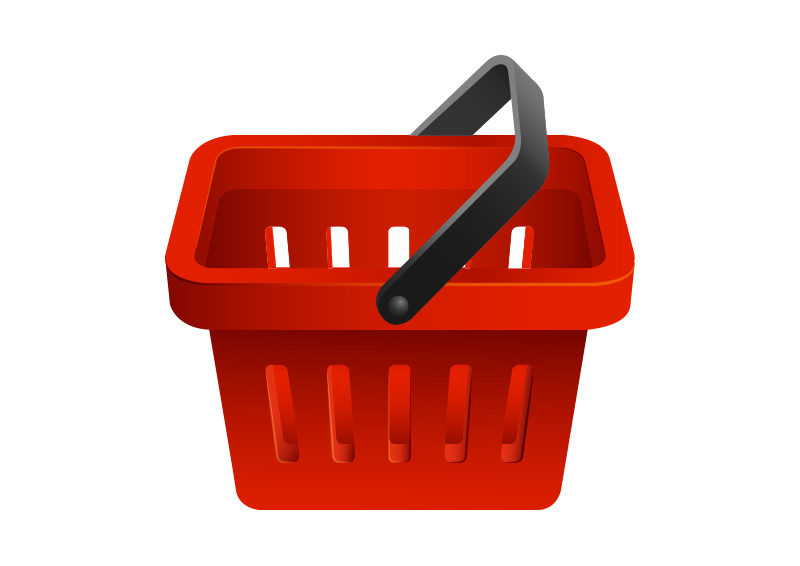 800x566 Red Shopping Basket Vector Icon