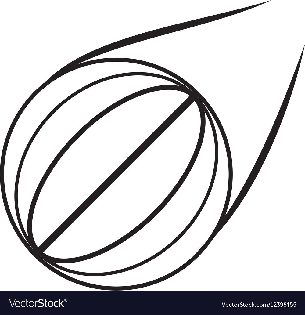 1000x1032 Basketball Ball Sport School Outline Vector 12398155 17