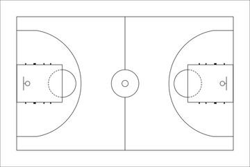 Basketball Court Vector at GetDrawings | Free download