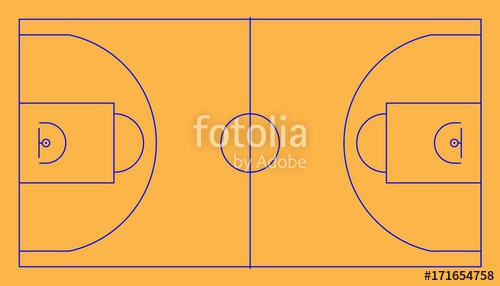 500x286 Basketball Court Vector Illustration With Lines Stock Image And