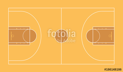 500x294 Basketball Field. Vector Illustration Stock Image And Royalty