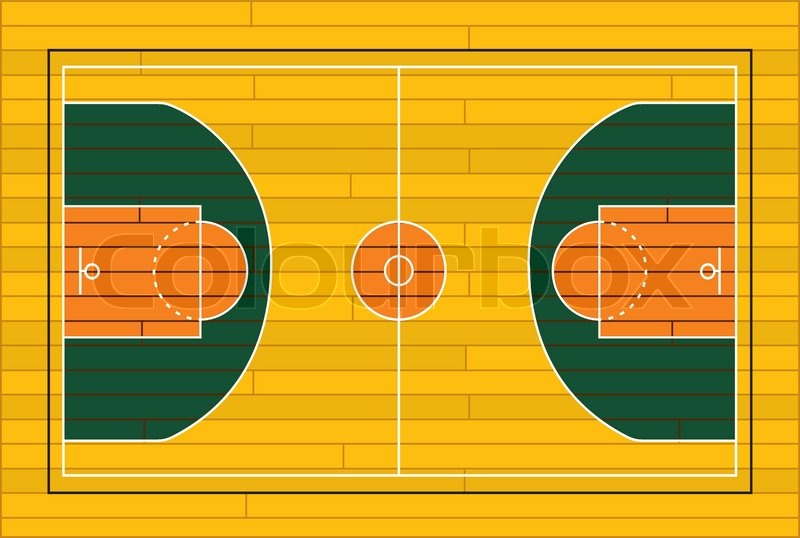 800x538 Wooden Basketball Court Stock Vector Colourbox