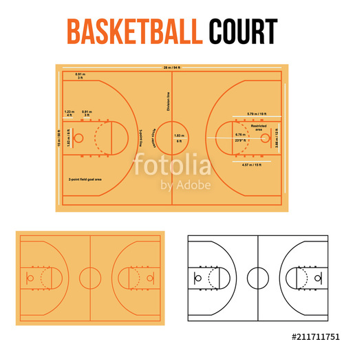 500x500 Basketball Court Vector Illustration Stock Image And Royalty Free