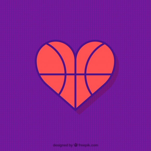 626x626 Basketball Heart Background Vector Free Download