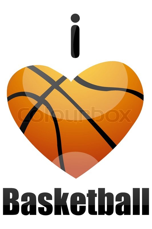 533x800 Illustration Of I Love Basketball Stock Vector Colourbox