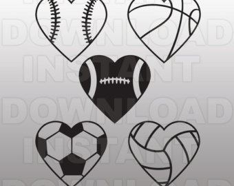 340x270 Basketball Heart Clipart Black And White
