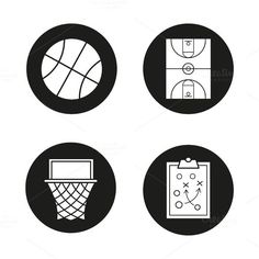 236x236 Basketball Equipment Icons. Vector By Icons Factory On