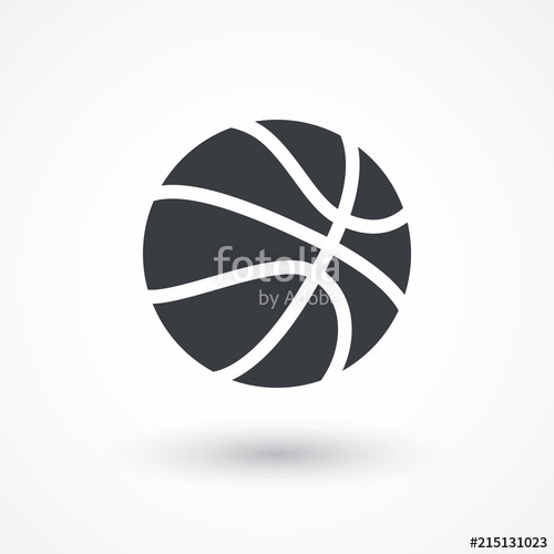 500x500 Basketball Icon. Flat Style Design Icon Stock Image And Royalty