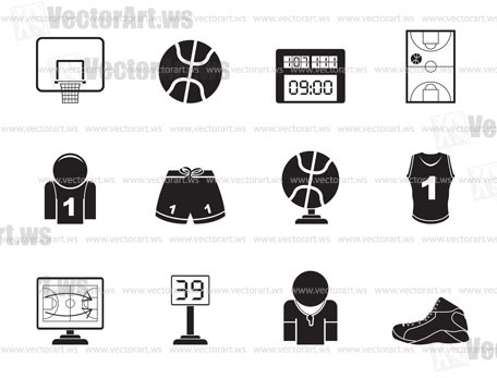 456x347 Silhouette Basketball And Sport Icons