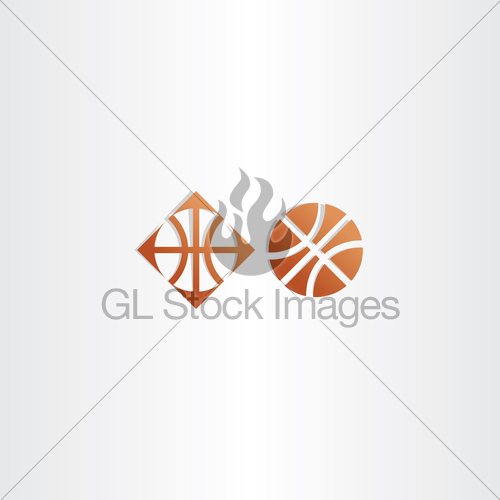 500x500 Basketball Icon Vector Logo Sign Gl Stock Images
