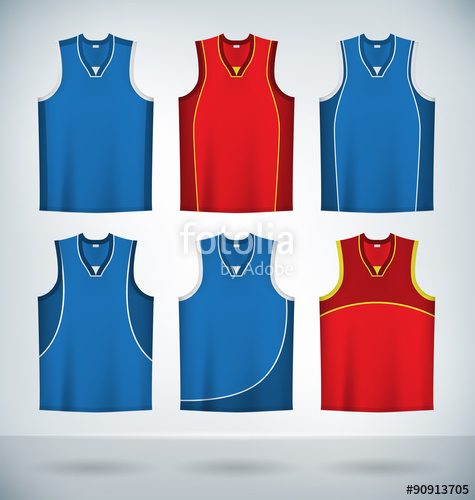 475x500 Basketball Jerseys Temlplates Set Mock Up Stock Image And Royalty