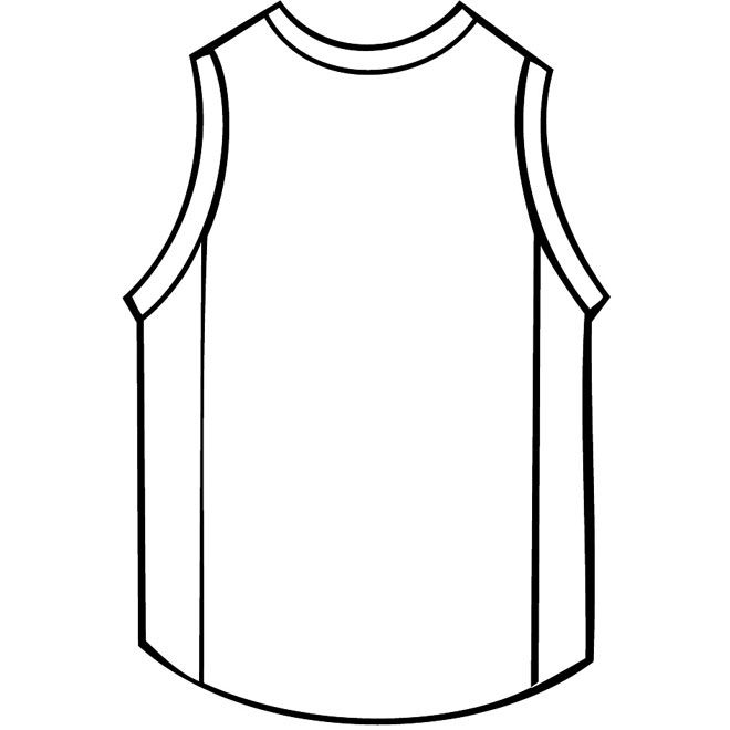 660x660 Basketball Shirt Outline Free Vector Free Vectors