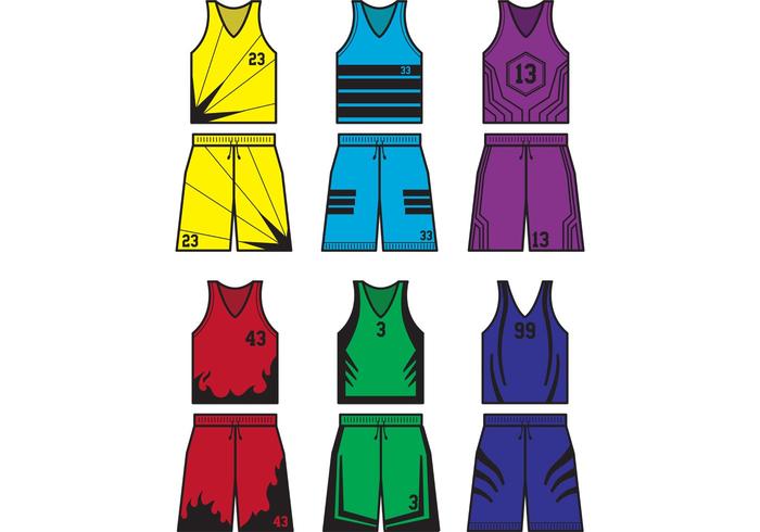 700x490 Basketball Sports Jersey Vectors